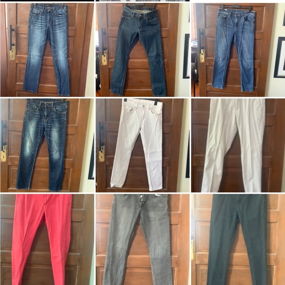 9 pair of jeans/chino’s.BR,CK,...